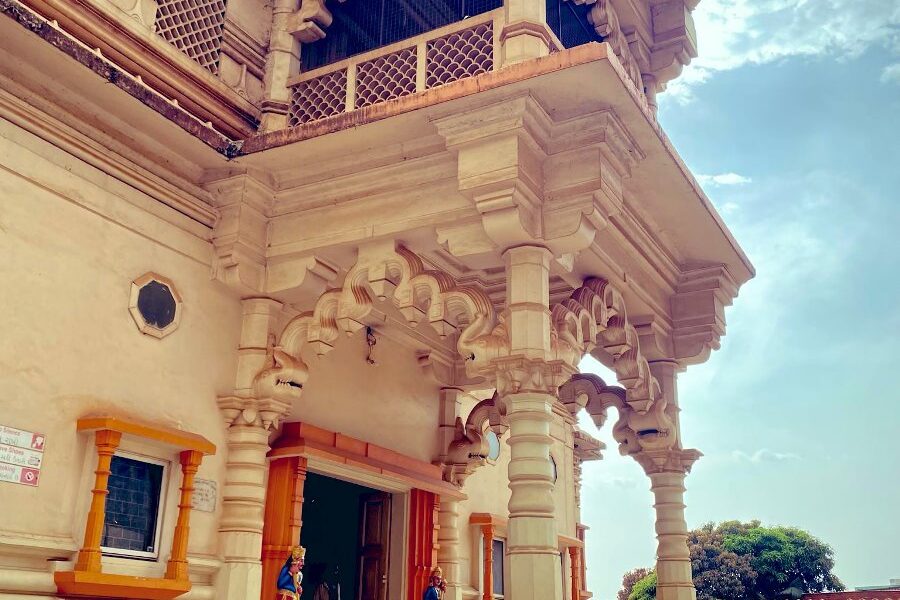 Exterior view of the Shree Sanatan Dharma Mandal Hindu Temple in Kampala
