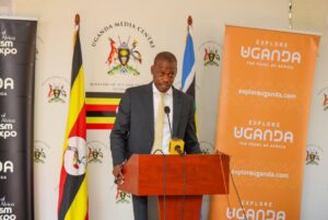 Hon. Martin Mugarra Bahinduka, Minister of State for Tourism, Wildlife and Antiquities, calls on Ugandans to join conservation efforts during the World Wildlife Day 2026 launch
