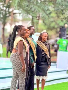 Miss Tourism queens, including Vumilia Racheal (Miss Tourism Africa-Uganda 2025 2nd Runner-Up), unite at the Tusker Lite Rwenzori Marathon launch to champion women's roles in sports, heritage preservation, and sustainable exploration of the Rwenzori Mountains