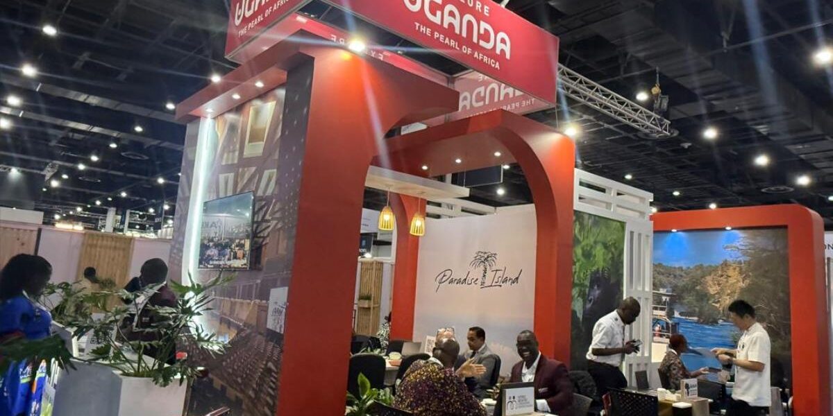 Photograph showing Uganda's representation at the 20th edition of Meetings Africa at the Sandton Convention Centre in Johannesburg