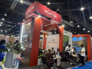 Photograph showing Uganda's representation at the 20th edition of Meetings Africa at the Sandton Convention Centre in Johannesburg