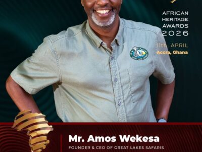 Amos Wekesa, Founder & CEO of Great Lakes Safaris, winner of the African Cultural & Eco-Tourism Award 2026