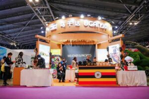 Uganda’s vibrant stand at the Tourism Plus Expo showcases the country’s attractions, products, and travel experiences to an international audience