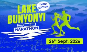 Official poster announcing the 3rd edition of the Lake Bunyonyi Eco Marathon, scheduled for September 26th, 2026, promoting sustainable tourism and community engagement