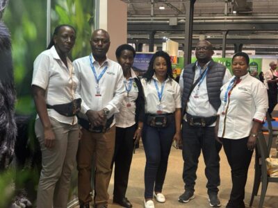 Members of the Ugandan delegation pose proudly at their exhibition booth during Africa’s Travel Indaba 2026, championing the country's sustainable tourism and wildlife heritage. Members of the Ugandan delegation pose proudly at their exhibition booth during Africa’s Travel Indaba 2026, championing the country's sustainable tourism and wildlife heritage.