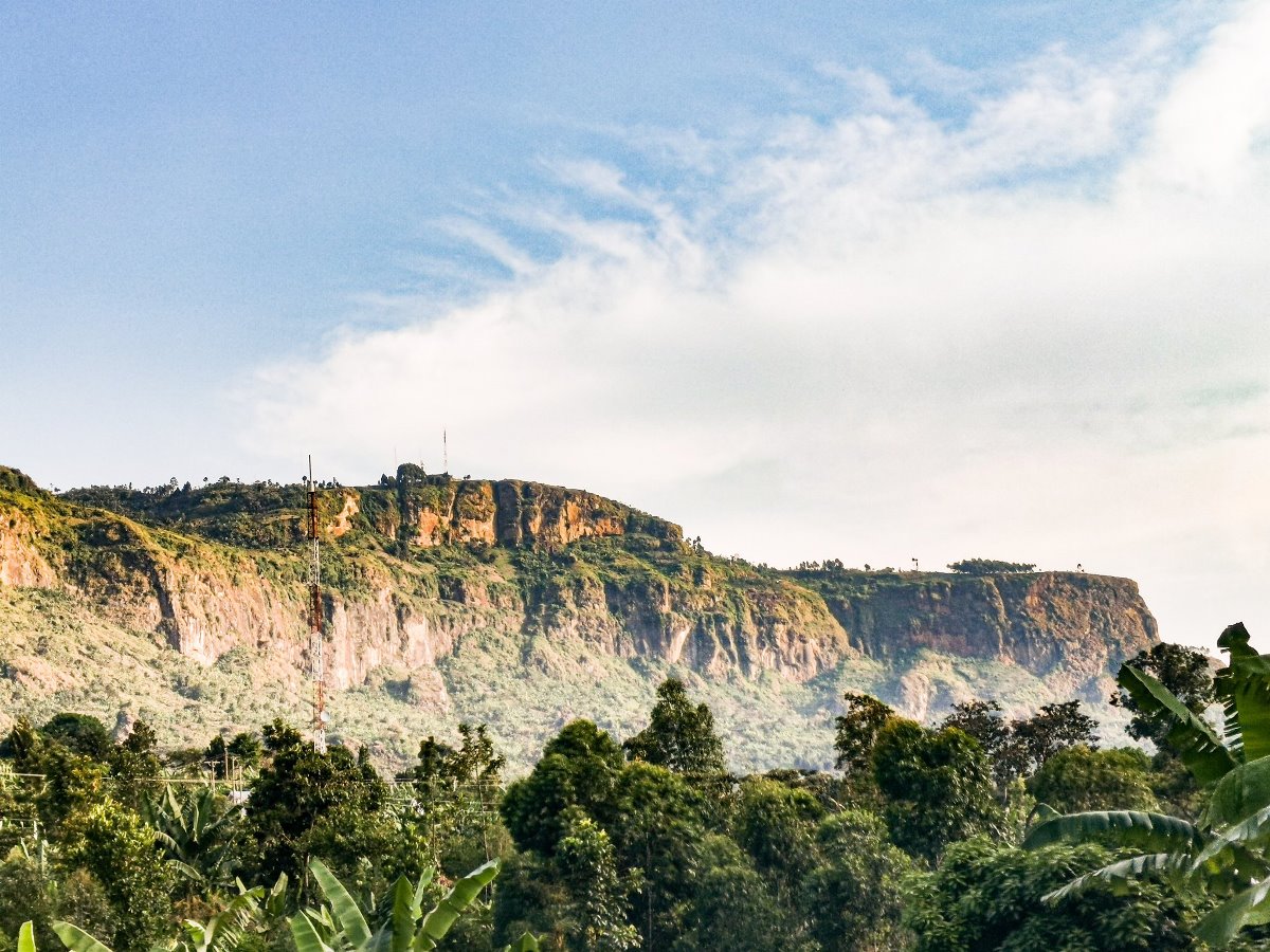 Photograph showing the Wanale Ridge located in Mbale District, Eastern Uganda