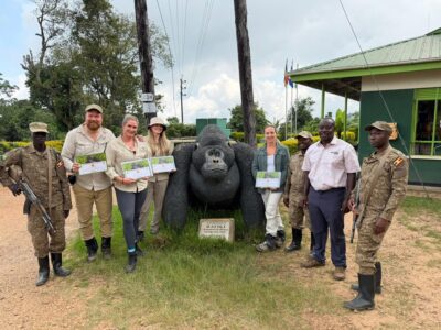Australian tourism professionals and media delegates pose with certificates after completing their gorilla trekking experience during the 10-day Familiarization Tour in Uganda