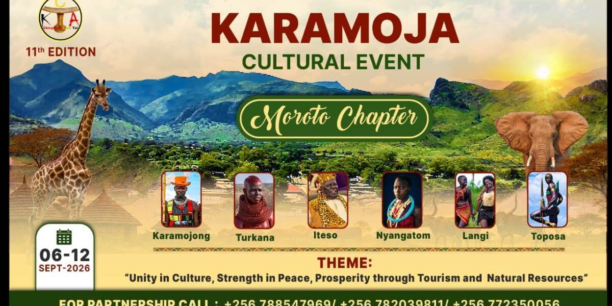 The official poster for the 11th Edition of the Karamoja Cultural Event (Moroto Chapter), set to take place from 6 to 12 September 2026