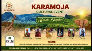 The official poster for the 11th Edition of the Karamoja Cultural Event (Moroto Chapter), set to take place from 6 to 12 September 2026