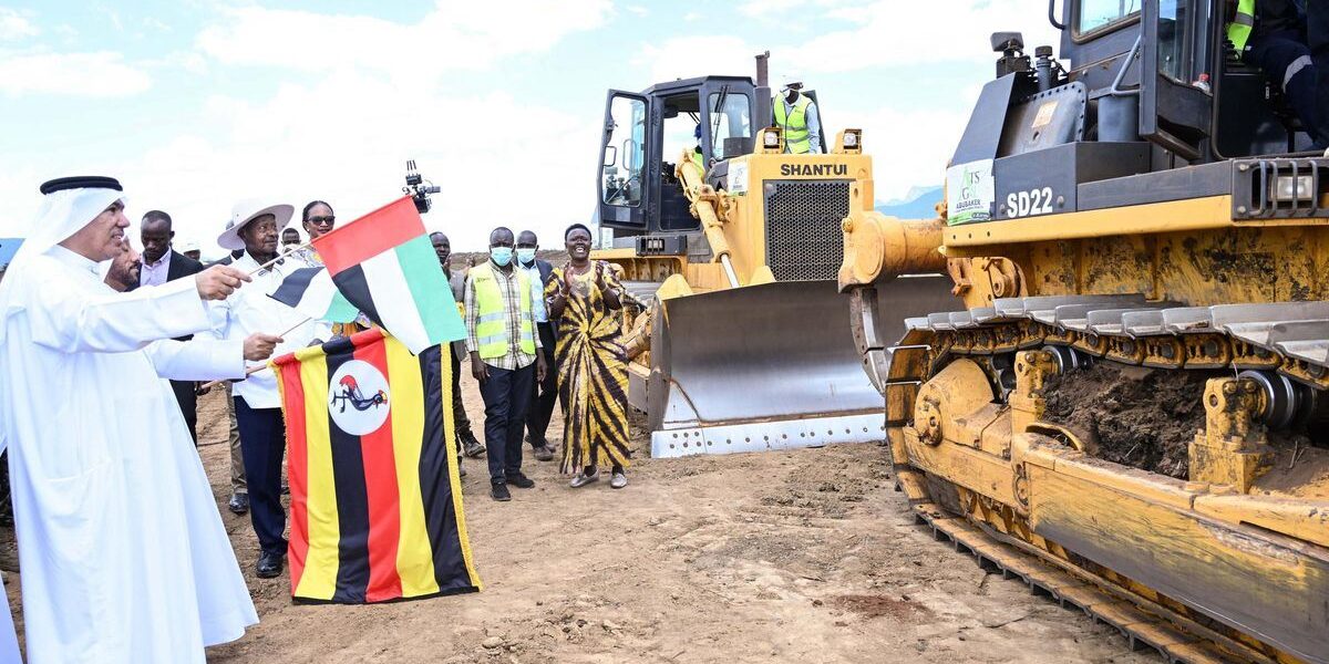 President Yoweri Museveni (centre) and dignitaries from Uganda and the United Arab Emirates officially launch the construction of Kidepo International Airport in Karenga District on June 5th, 2026