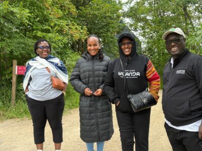 Members of the Uganda delegation pose during farm visits in Scotland. From left: delegation members alongside Uganda Tourism Board representatives showcasing national pride and commitment to sustainable agro-tourism development Members of the Uganda delegation pose during farm visits in Scotland. From left: delegation members alongside Uganda Tourism Board representatives showcasing national pride and commitment to sustainable agro-tourism development