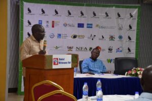 Nature Uganda AGM in progress: Speakers and stakeholders gather under the banner of leading conservation partners including BirdLife International among others to discuss environmental protection initiatives