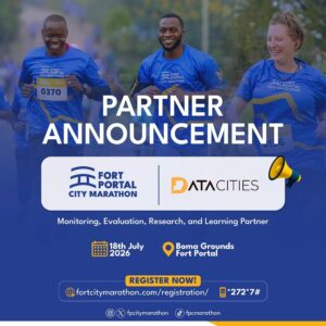 Fort Portal City Marathon announces DataCities as its official Monitoring, Evaluation, Research and Learning Partner for the 2026 edition