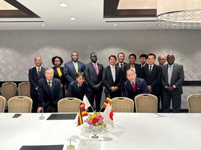 Ugandan and Japanese officials pose for a group photograph following the signing of the civil works contract for the New Karuma Bridge in Tokyo. The project is financed through Japan’s Official Development Assistance and will enhance connectivity along the Kampala–Gulu corridor Ugandan and Japanese officials pose for a group photograph following the signing of the civil works contract for the New Karuma Bridge in Tokyo. The project is financed through Japan’s Official Development Assistance and will enhance connectivity along the Kampala–Gulu corridor