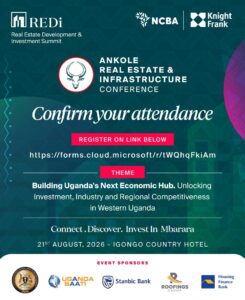 Official poster for REDi Mbarara 2026 (Ankole Real Estate & Infrastructure Conference) set to take place on 21st August 2026 at Igongo Country Hotel, Mbarara in Western Uganda