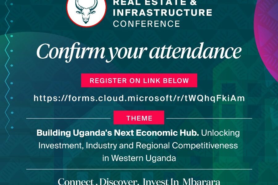 Official poster for REDi Mbarara 2026 (Ankole Real Estate & Infrastructure Conference) set to take place on 21st August 2026 at Igongo Country Hotel, Mbarara in Western Uganda