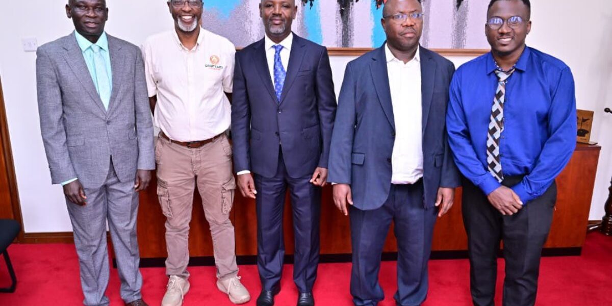 Stakeholders from Parliament and the tourism sector, including Deputy Speaker Hon. Thomas Tayebwa (centre) and Amos Wekesa (second from left), pose after agreeing to host Tourism Week in February 2027 and to promote constituency tourism content
