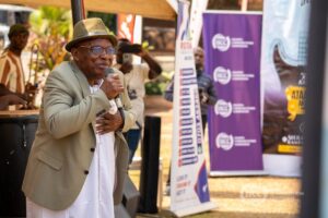 Mzee Dan Mugula, one of the honoured veterans of Kadongo Kamu, performs at the Ataakulaba Akunyooma Heritage Music Concert organised to celebrate Uganda’s musical heritage and support ageing music legends