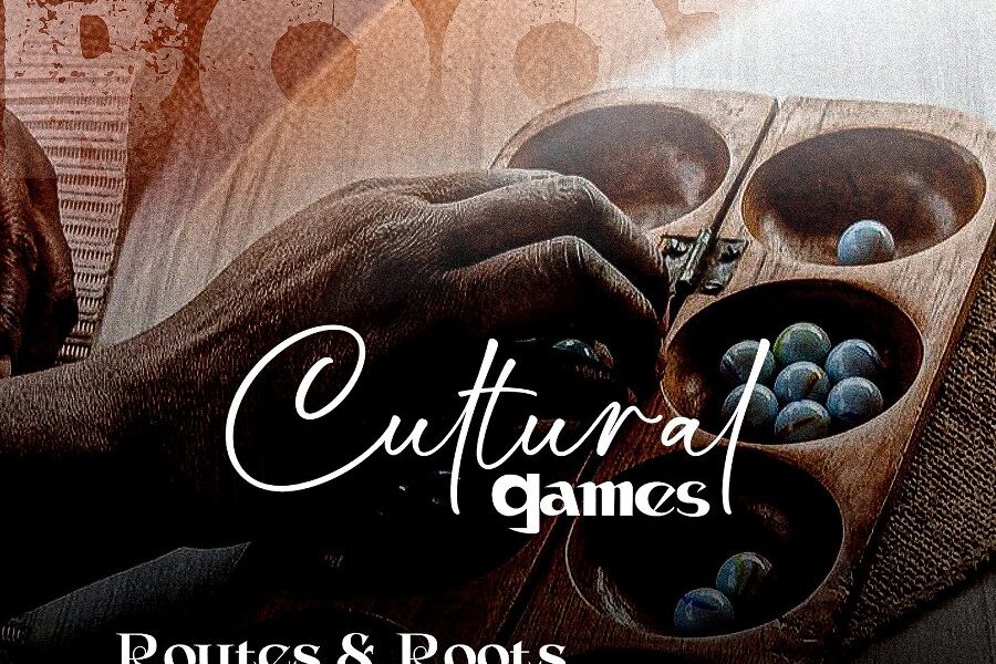 Official poster for the Routes & Roots Festival 2026 (29–31 October, Fort Portal, Uganda), featuring traditional cultural games as a symbol of the event’s focus on culture, music and tourism