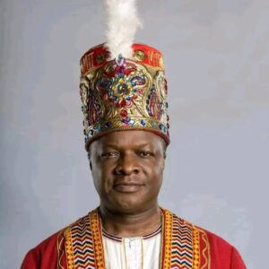 His Majesty Kabaka Ronald Muwenda Mutebi II, the Kabaka of Buganda, appears in full ceremonial regalia, including the distinctive bejewelled royal hat topped with a white plume