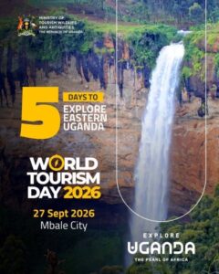 The World Tourism Day Celebrations in Uganda are set to happen from the 25th to 27th September, 2026 in Mbale City in Eastern Uganda