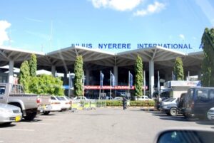 Photograph taken from Julius Nyerere International Airport in Tanzania